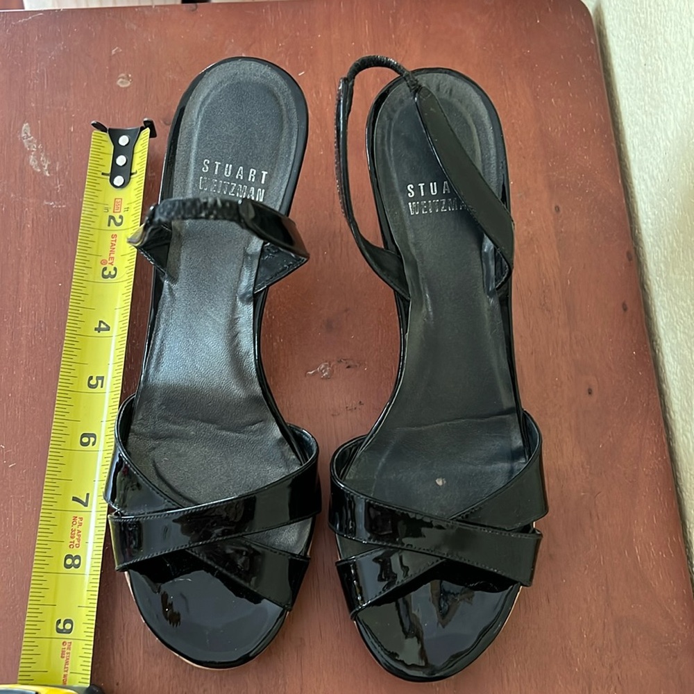 Stuart Weitzman black patent stiletto sandal 6.5 . Beautiful and comfortable